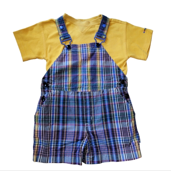Lot De 2 Pièces Gymboree Taille 4/5 Ans - Haut Manches Courtes Et Short Fleuri - Rose Et Bleu